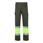 Cotton and polyester work trousers, reflective, 210 g/m2, Velilla military green colour second view