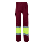 Multi-pocket work trousers, cotton and polyester, 210 g/m2, Velilla burgundy colour second view
