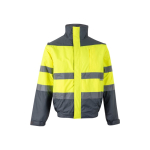 Extra-large reflective polyester work jacket, 180 g/m2, Velilla grey colour second view