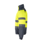 Extra-large reflective polyester work jacket, 180 g/m2, Velilla grey colour third view