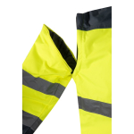 Extra-large reflective polyester work jacket, 180 g/m2, Velilla grey colour eighth view