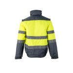 Extra-large reflective polyester work jacket, 180 g/m2, Velilla grey colour