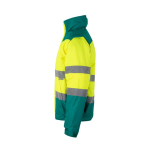 Extra-large reflective polyester work jacket, 180 g/m2, Velilla green colour third view