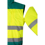 Extra-large reflective polyester work jacket, 180 g/m2, Velilla green colour seventh view