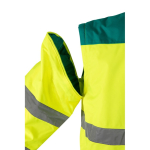 Extra-large reflective polyester work jacket, 180 g/m2, Velilla green colour eighth view