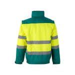 Extra-large reflective polyester work jacket, 180 g/m2, Velilla green colour