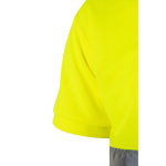 Two-tone reflective work polo shirt, polyester, 160 g/m2, Velilla black colour sixth view