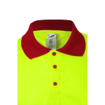 Two-tone reflective work polo shirt, polyester, 160 g/m2, Velilla red colour fifth view