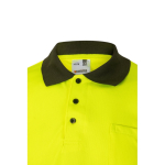 Two-tone reflective work polo shirt, polyester, 160 g/m2, Velilla military green colour fifth view