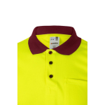 Extra-large short-sleeved work polo shirt, polyester, 160 g/m2, Velilla burgundy colour fifth view