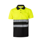 Extra-large short-sleeved work polo shirt, polyester, 160 g/m2, Velilla black colour second view
