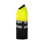Extra-large short-sleeved work polo shirt, polyester, 160 g/m2, Velilla black colour third view