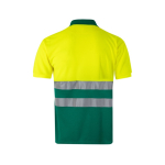 Extra-large short-sleeved work polo shirt, polyester, 160 g/m2, Velilla green colour