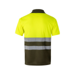 Extra-large short-sleeved work polo shirt, polyester, 160 g/m2, Velilla military green colour