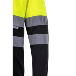 Long-sleeved work polo shirt with reflective elements, 160 g/m2, Velilla black colour sixth view