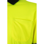 Long-sleeved work polo shirt with reflective elements, 160 g/m2, Velilla black colour seventh view