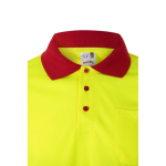 Long-sleeved work polo shirt with reflective elements, 160 g/m2, Velilla red colour fifth view