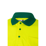 Long-sleeved work polo shirt with reflective elements, 160 g/m2, Velilla green colour fifth view