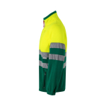 Unisex fleece work jacket with reflective elements, 280 g/m2, Velilla green colour third view