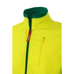 Softshell jacket, reflective, polyester and elastane, 280 g/m2, Velilla green colour
