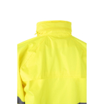 Work rain suit, polyester with reflective elements, 130 g/m2, Velilla neon yellow colour fifth view