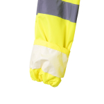 Work rain suit, polyester with reflective elements, 130 g/m2, Velilla neon yellow colour seventh view