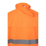 Work rain suit, polyester with reflective elements, 130 g/m2, Velilla neon orange colour fifth view