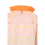Work rain suit, polyester with reflective elements, 130 g/m2, Velilla neon orange colour sixth view