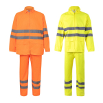 Work rain suit, polyester with reflective elements, 130 g/m2, Velilla various colours