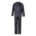 Two-piece work rain suit, PU-coated polyester, 225 g/m2, Velilla blue colour second view