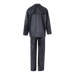Two-piece work rain suit, PU-coated polyester, 225 g/m2, Velilla blue colour
