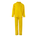 Two-piece work rain suit, PU-coated polyester, 225 g/m2, Velilla yellow colour second view