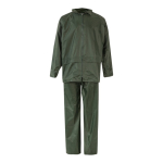 Two-piece work rain suit, PU-coated polyester, 225 g/m2, Velilla green colour second view