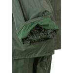 Two-piece work rain suit, PU-coated polyester, 225 g/m2, Velilla green colour sixth view