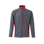 Unisex fleece work jacket, polyester, 220 g/m2, Velilla red colour second view