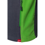 Unisex fleece work jacket, polyester, 220 g/m2, Velilla green colour fifth view