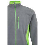 Unisex fleece work jacket, polyester, 220 g/m2, Velilla green colour sixth view