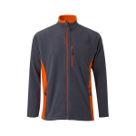 Unisex fleece work jacket, polyester, 220 g/m2, Velilla orange colour second view