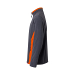 Unisex fleece work jacket, polyester, 220 g/m2, Velilla orange colour third view