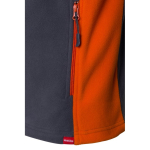 Unisex fleece work jacket, polyester, 220 g/m2, Velilla orange colour fifth view
