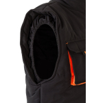 Unisex multi-pocket work vest, polyester, 120 g/m2, Velilla orange colour sixth view