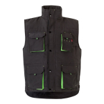 Unisex multi-pocket work vest, polyester, 120 g/m2, Velilla forest green colour second view