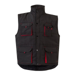 Unisex multi-pocket work vest, polyester, 120 g/m2, Velilla dark red colour second view