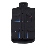 Unisex multi-pocket work vest, polyester, 120 g/m2, Velilla light blue colour second view