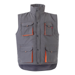 Unisex multi-pocket work vest, polyester, 120 g/m2, Velilla dark orange colour second view