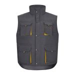 Unisex multi-pocket work vest, polyester, 120 g/m2, Velilla light yellow colour second view