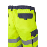 High-visibility work shorts with reflective elements, 210 g/m2, Velilla yellow colour sixth view