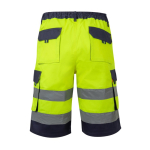 High-visibility work shorts with reflective elements, 210 g/m2, Velilla yellow colour