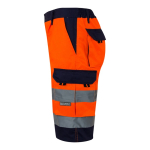 High-visibility work shorts with reflective elements, 210 g/m2, Velilla orange colour third view