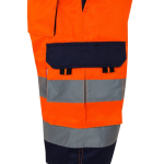 High-visibility work shorts with reflective elements, 210 g/m2, Velilla orange colour fifth view